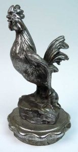 Bronze Rooster Car Mascot Hood Ornament sgd Bofil