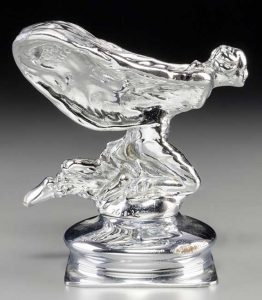 A Rolls Royce Chromed Kneeling Spirit of Ecstasy